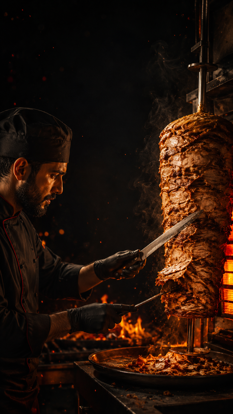 Chef et broche KEBAB IA PREMIUM