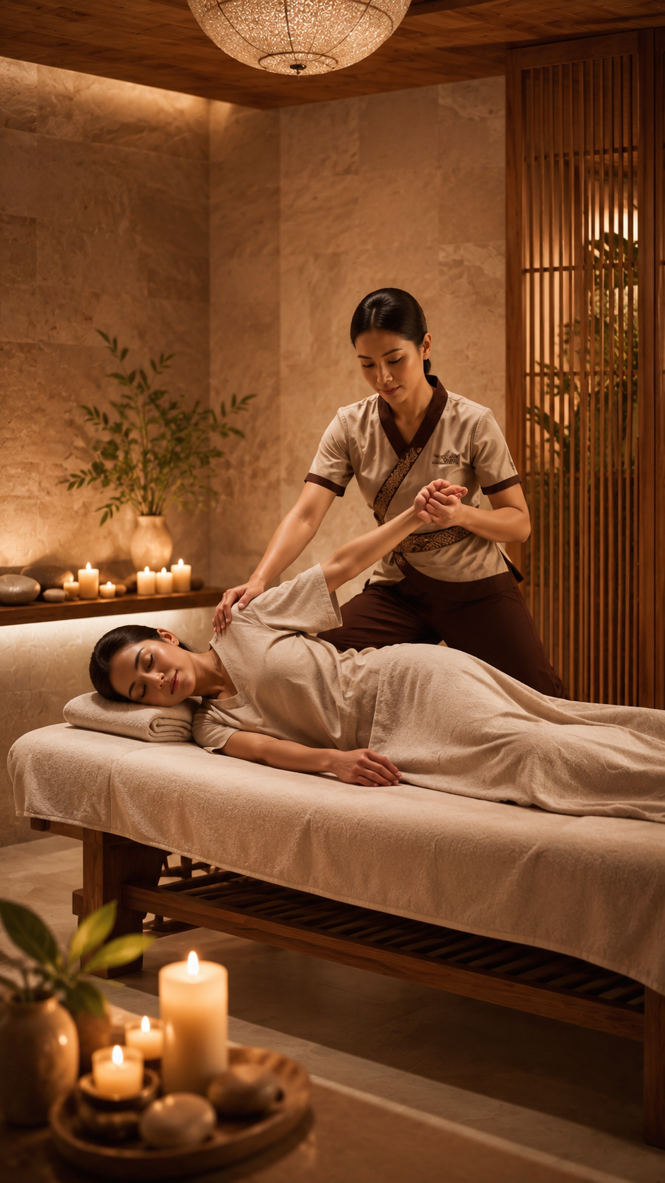Massage traditionnel de la démo Massage Spa