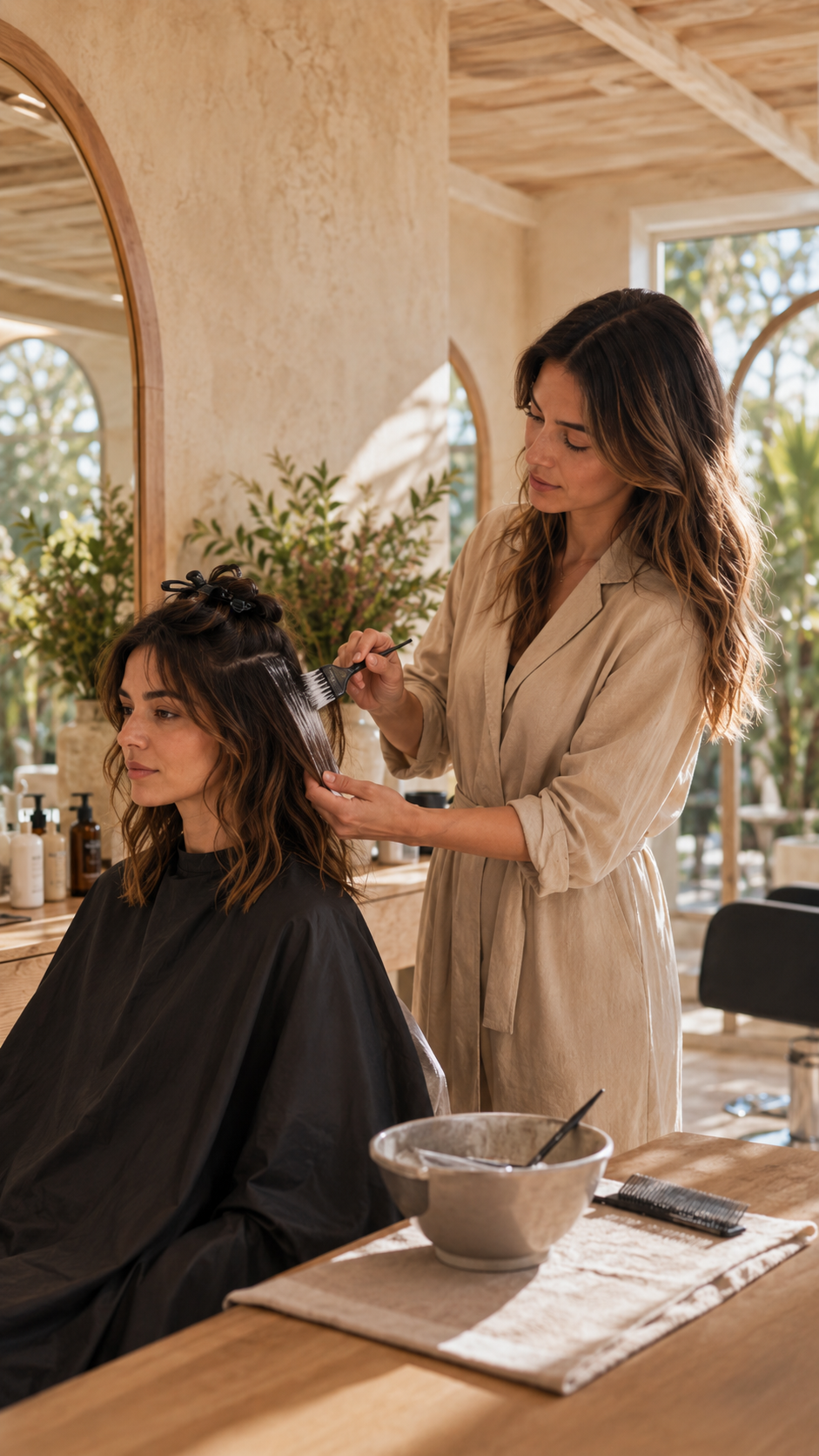 Coiffure femme en action dans l’univers Élégance